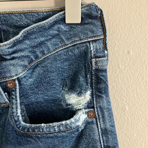 AGOLDE Riley High Rise Straight Crop Jean in Pastime Medium Wash Stretch 24 - Picture 4 of 10